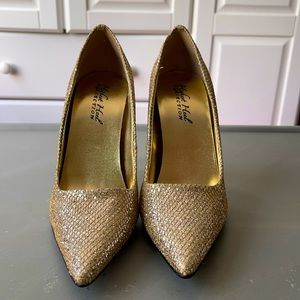 Women's Highest Heel Shoes 4" Woven Glitter Pumps